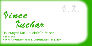 vince kuchar business card